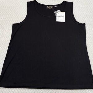 Bob Mackie Wearable Art Classic Black Tank Top NWT Size Large